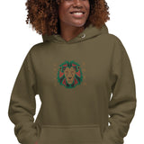 Embroidered Lion and Text Hoodie