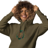 Embroidered Lion and Text Hoodie