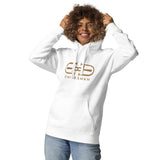 Signature Embroidered Large Gold Logo Hoodie