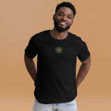 Embroidered Lion and Gold Text Fitted Tee