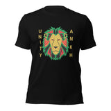 Lion and Gold Text Print Fitted Tee