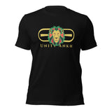 Signature Gold Logo Lion Overlay Print Fitted Tee