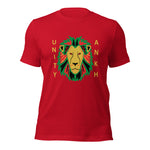 Lion and Gold Text Print Fitted Tee