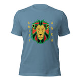 Lion and Gold Text Print Fitted Tee