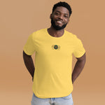 Signature Embroidered Gold Logo Lion Overlay Fitted Tee