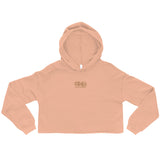 Signature Embroidered Gold Logo Crop Hoodie