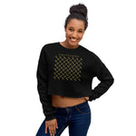 Signature Gold Motif Print Crop Sweatshirt