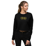 Signature Gold Logo Print Crop Sweatshirt