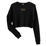 Signature Embroidered Gold Logo Crop Sweatshirt