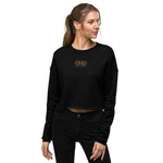 Signature Embroidered Gold Logo Crop Sweatshirt