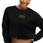 Signature Embroidered Gold Logo Crop Sweatshirt