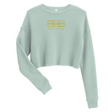 Signature Gold Logo Print Crop Sweatshirt