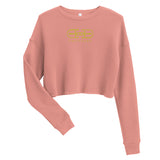 Signature Gold Logo Print Crop Sweatshirt