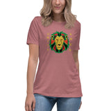 Lion and Gold Text Print Tee